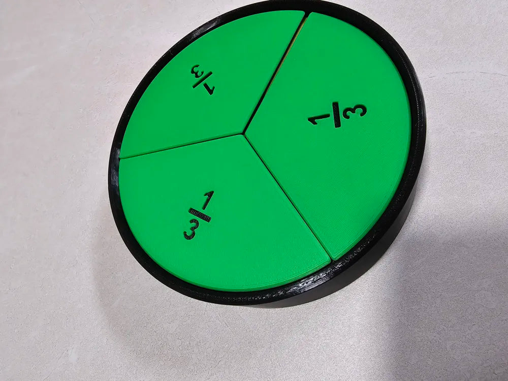 Fractions Math Learning Tool – 3D Printed Hands-On Education Kit
