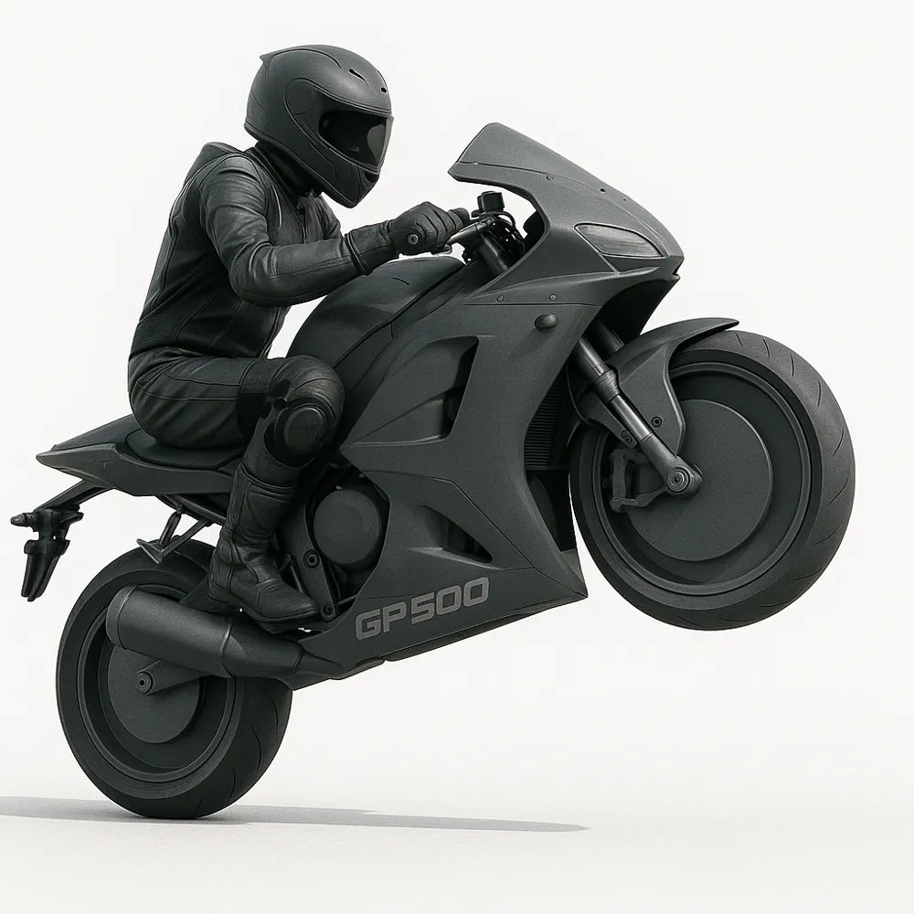 Motorbike Scale Model – 3D Printed Classic Two-Wheeler Collectible