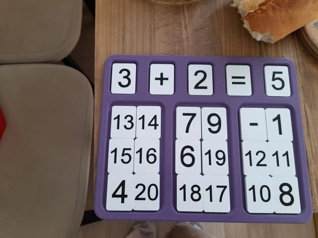 Math Tiles Addition and Subtraction Learning Toy – 3D Printed for Kids