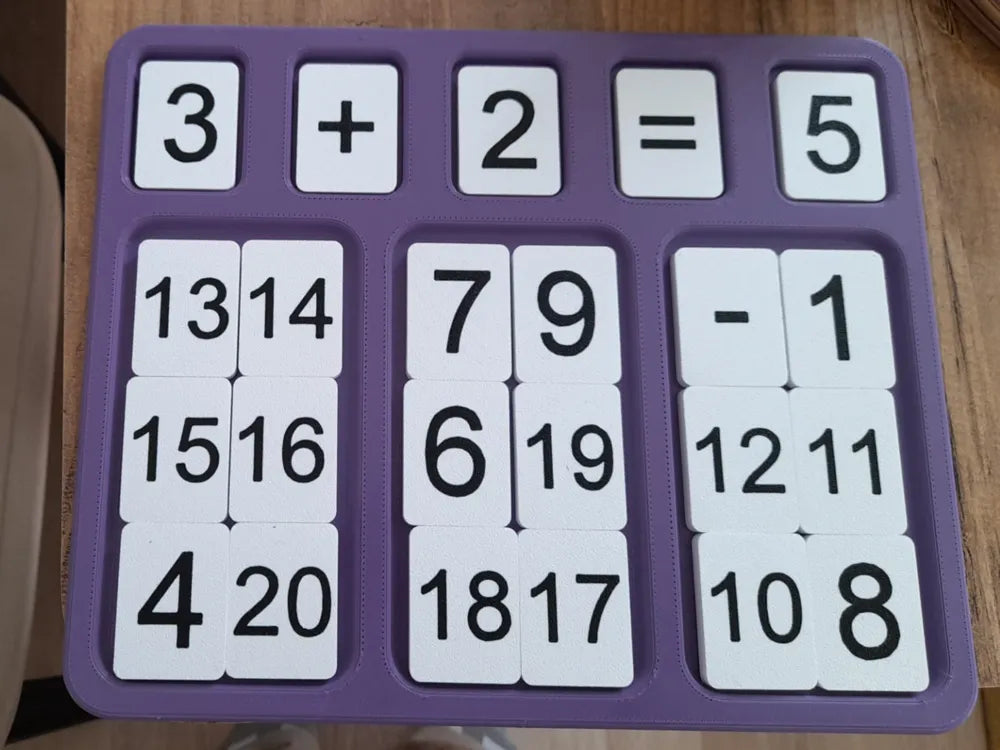 Math Tiles Addition and Subtraction Learning Toy – 3D Printed for Kids
