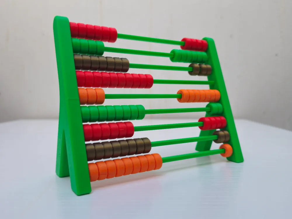 Color Counting Abacus Montessori Math Toy – 3D Printed for Kids