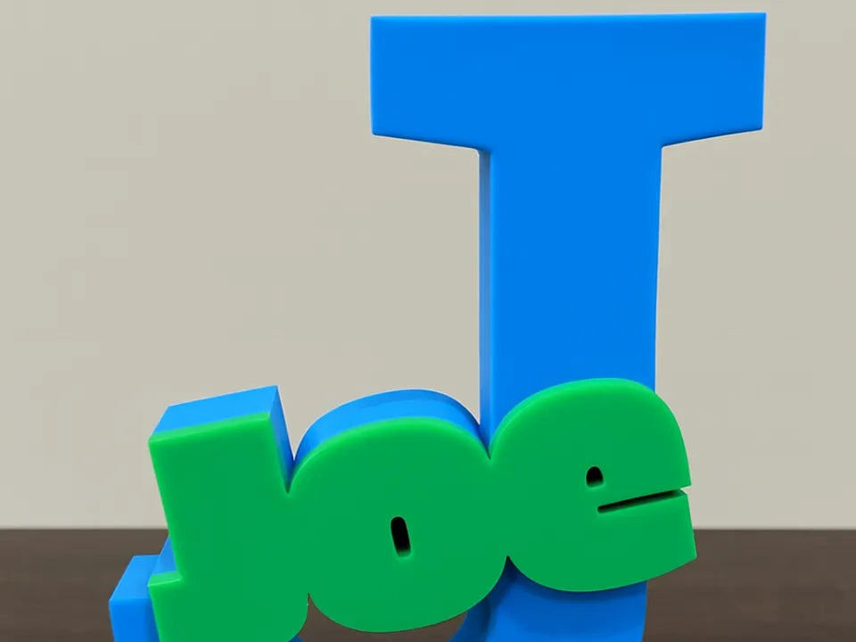 Parametric Customisable Name Letter – 3D Printed Geometric Art
