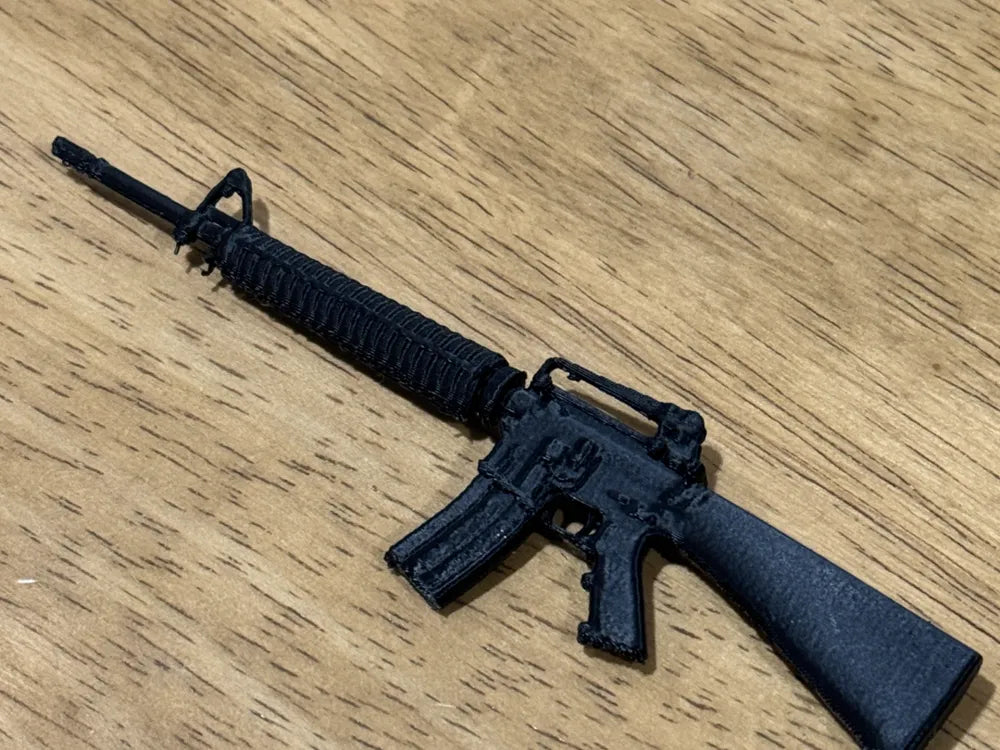 M16 Gun Action Figure Large – 3D Printed Military Rifle Scale Model