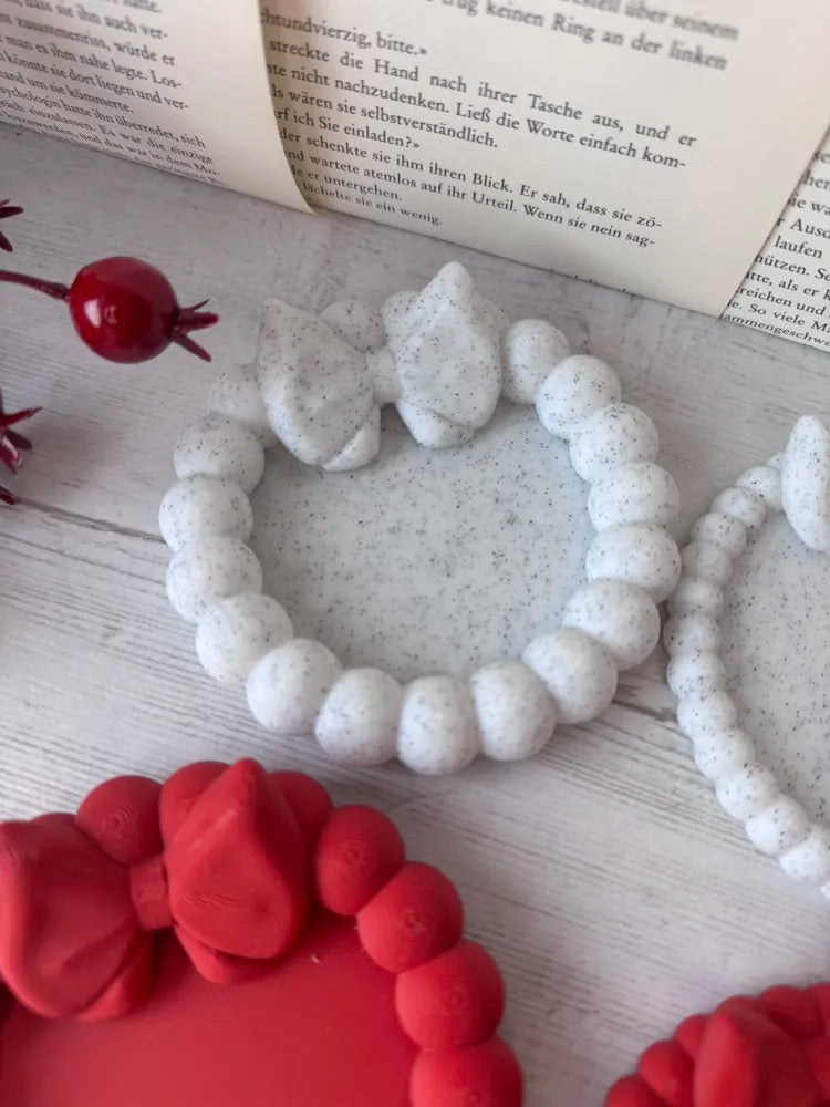 Bow Coaster and Tray – 3D Printed Elegant Feminine Home Accessory