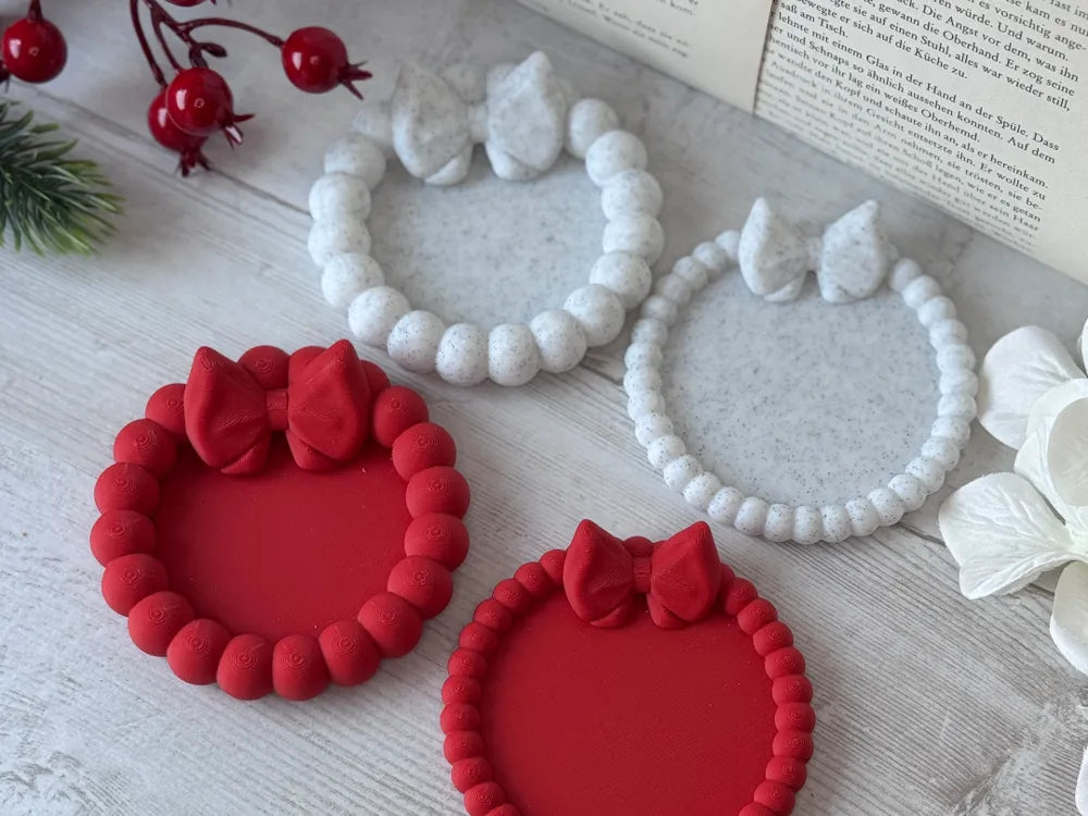 Bow Coaster and Tray – 3D Printed Elegant Feminine Home Accessory