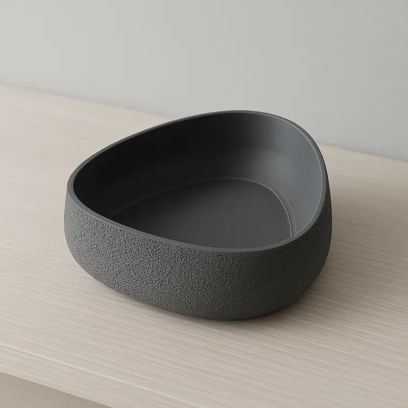 Stone Texture Planter & Minimal Catchall Tray
