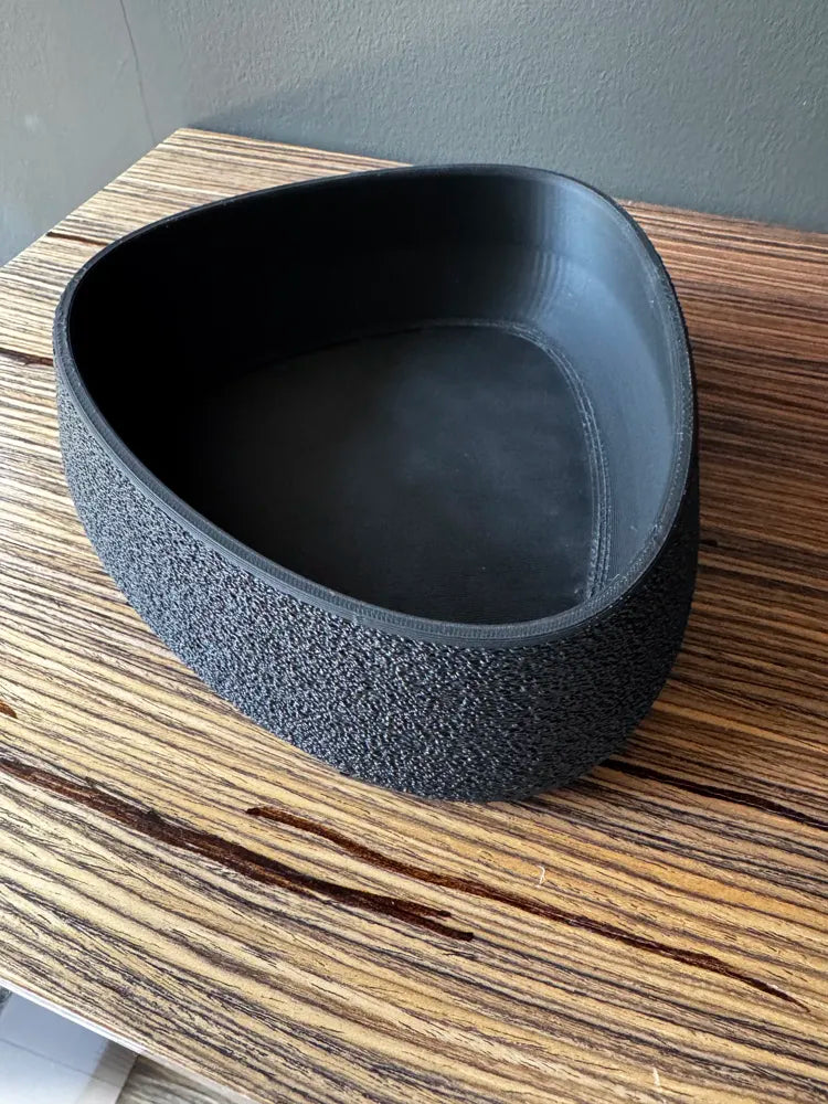 Stone Texture Planter & Minimal Catchall Tray