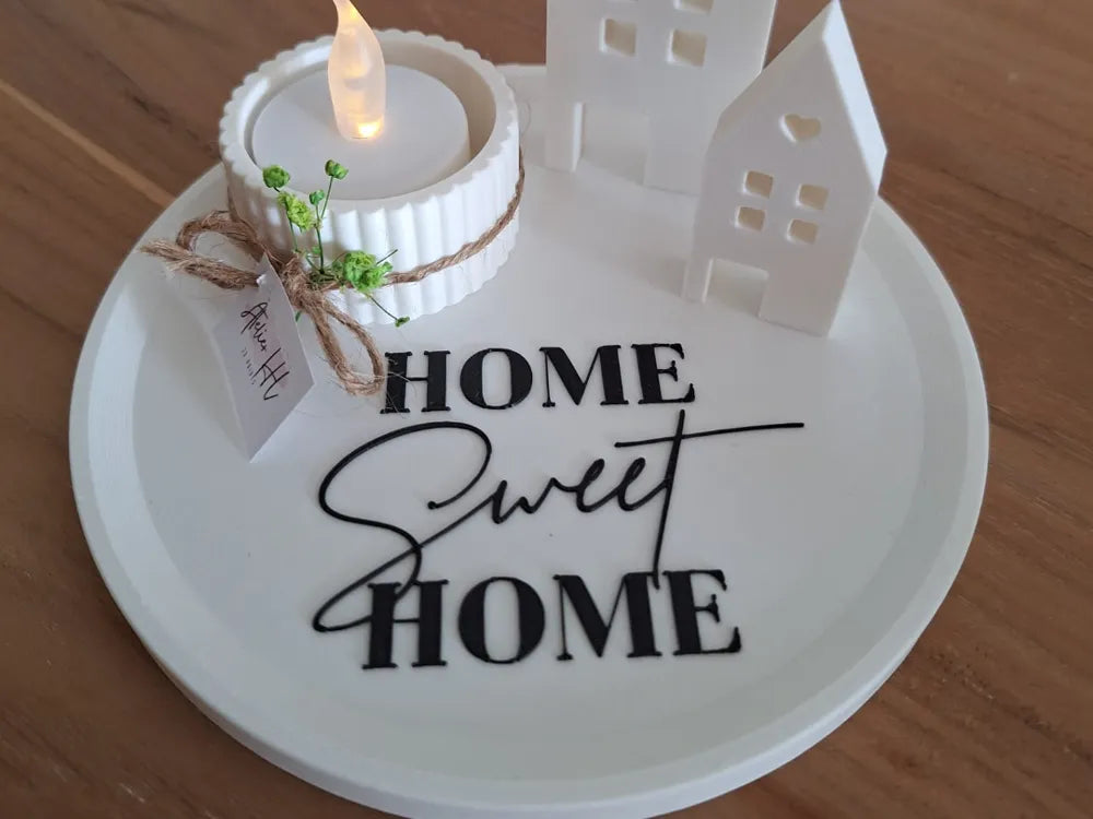 Plate Home Sweet Home – 3D Printed Decorative Wall Plate