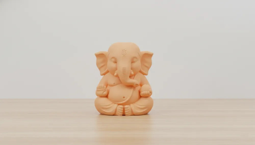 Ganesha in Meditation Lantern – 3D Printed Glowing Idol