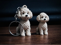 Miniature Poodle: Figurine & Keychain