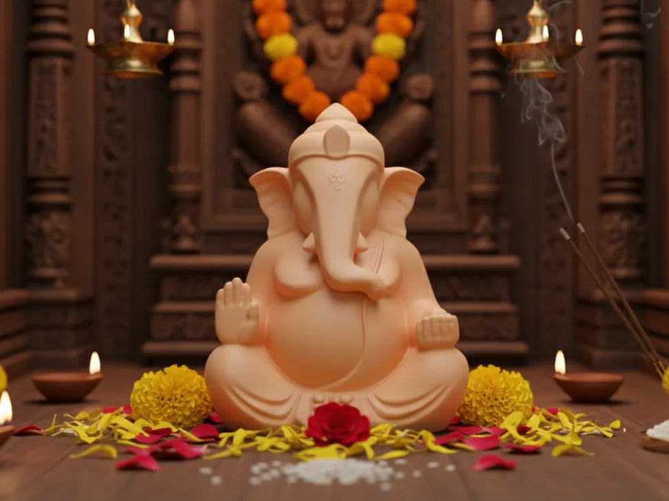 Lord Ganesha in Meditation V2 – 3D Printed Serene Idol