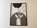 Boho Style Modern Flower Wall Art – 3D Printed Bohemian Floral Sculpture