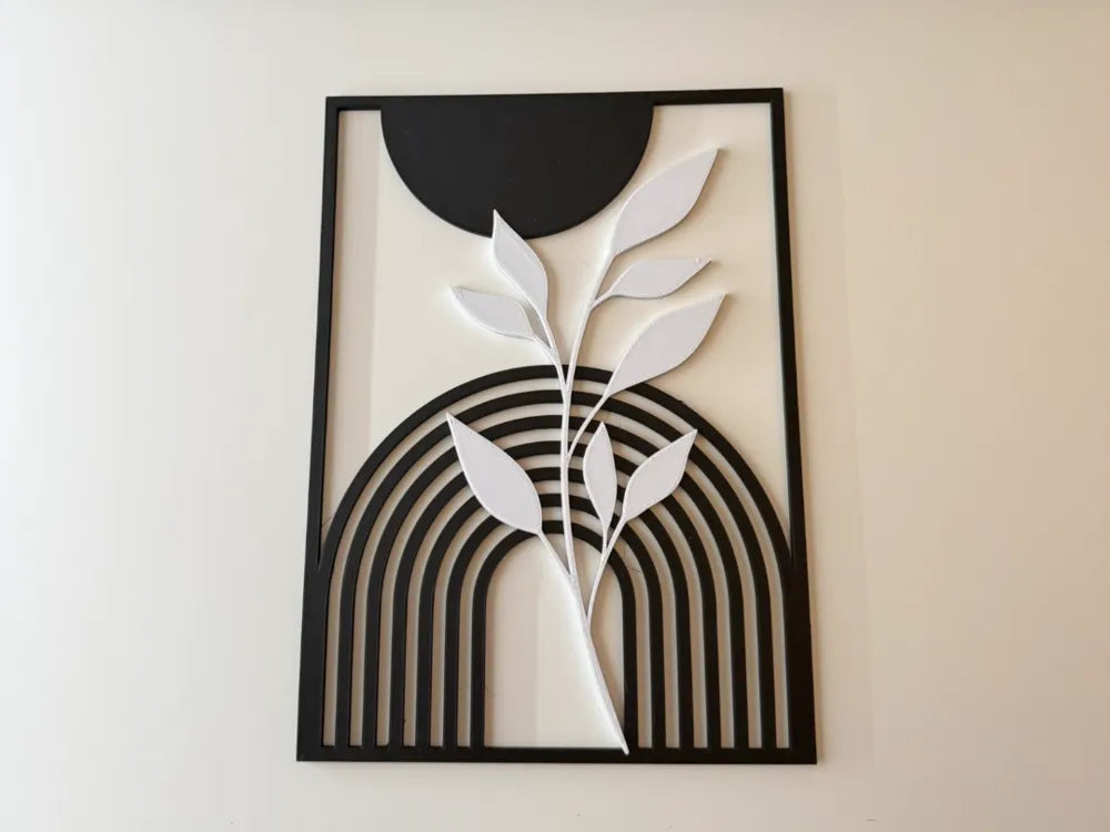 Boho Style Modern Flower Wall Art