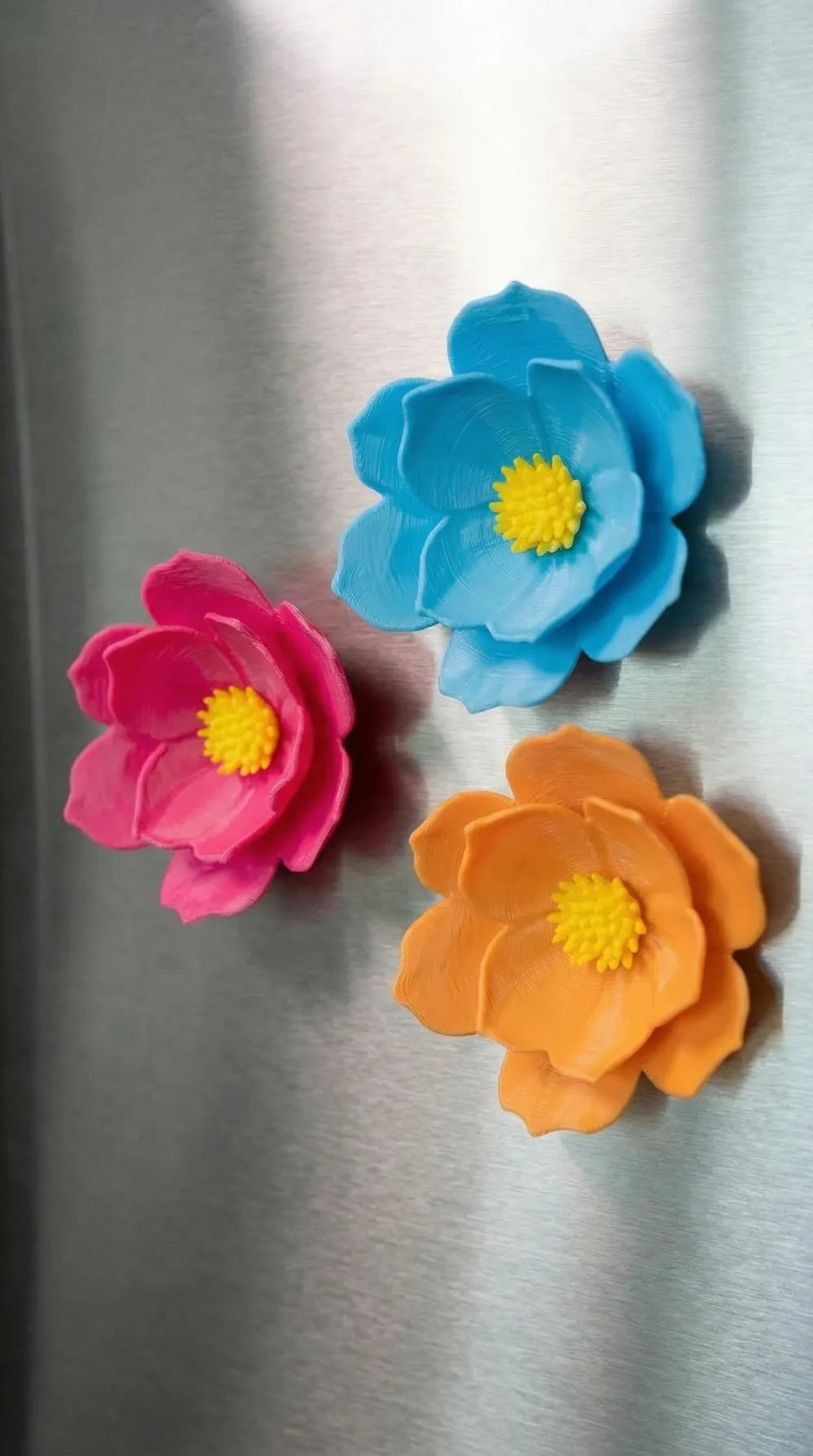 Multi-Part Flower Fridge Magnet – 3D Printed Decorative Floral Kitchen Magnet