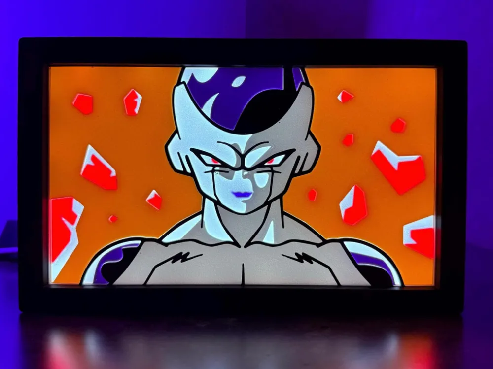 Frieza Lightbox Lamp – Dragon Ball Z Villain Shadow Box Light