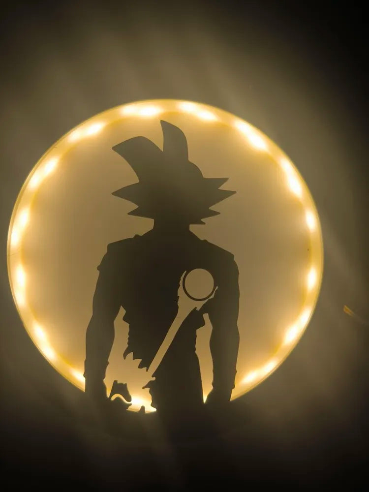 Goku Silhouette LED Lamp – Dragon Ball Z Inspired Light