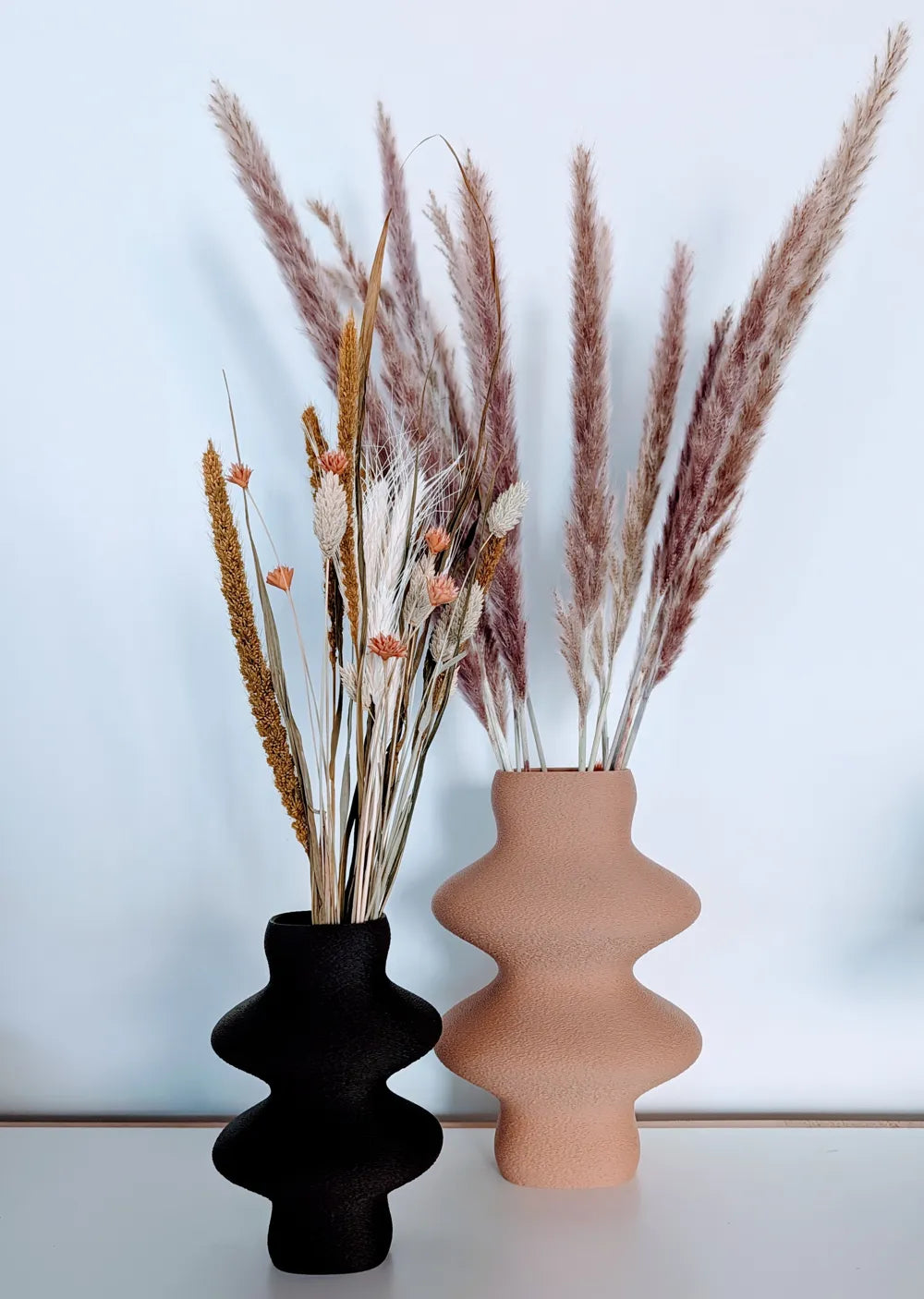 Japandi Vase Fuzzy Skin – 3D Printed Wabi-Sabi Textured Vase