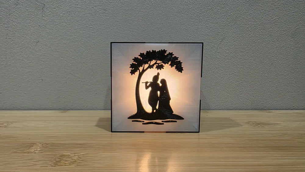 Hindu Gods and Goddesses Tile Lamp – 3D Printed Sacred Art Light