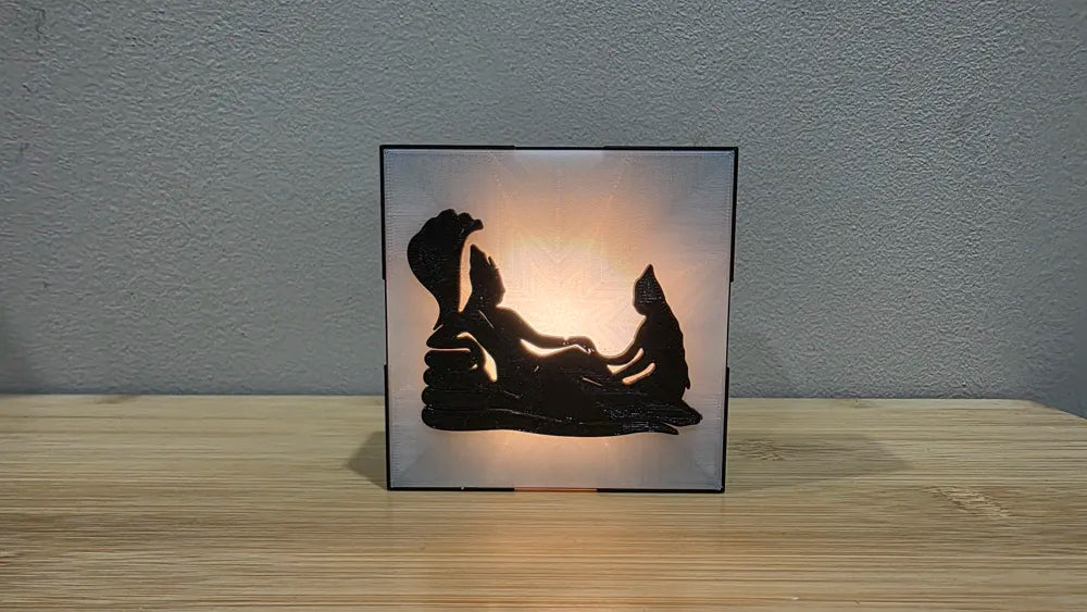 Hindu Gods and Goddesses Tile Lamp – 3D Printed Sacred Art Light