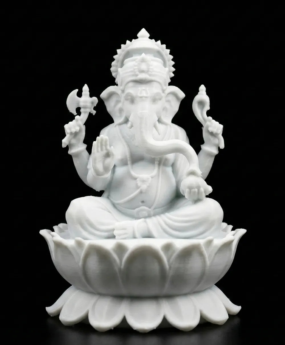 Vinayagar in Lotus – 3D Printed Sacred Ganesha Sculpture