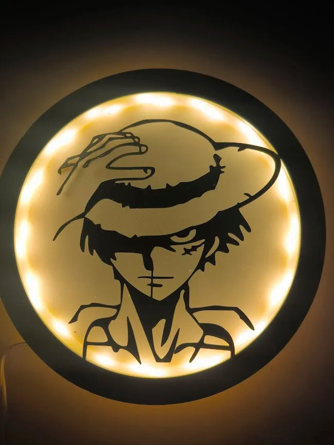 Luffy Silhouette LED Lamp – One Piece Straw Hat Captain Light
