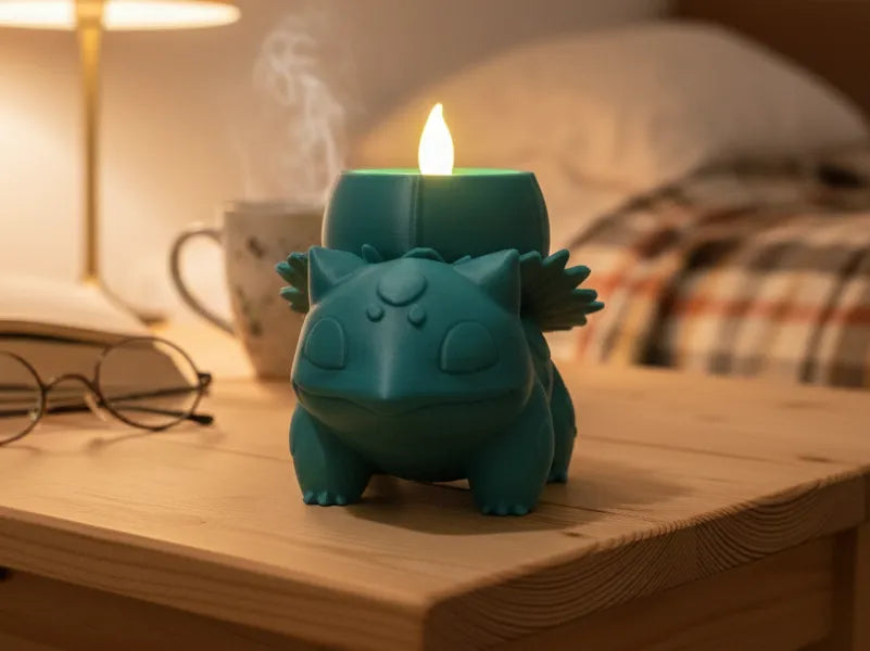 Bulbasaur Tealight LED Candle Holder – Pokémon Grass Starter Decor