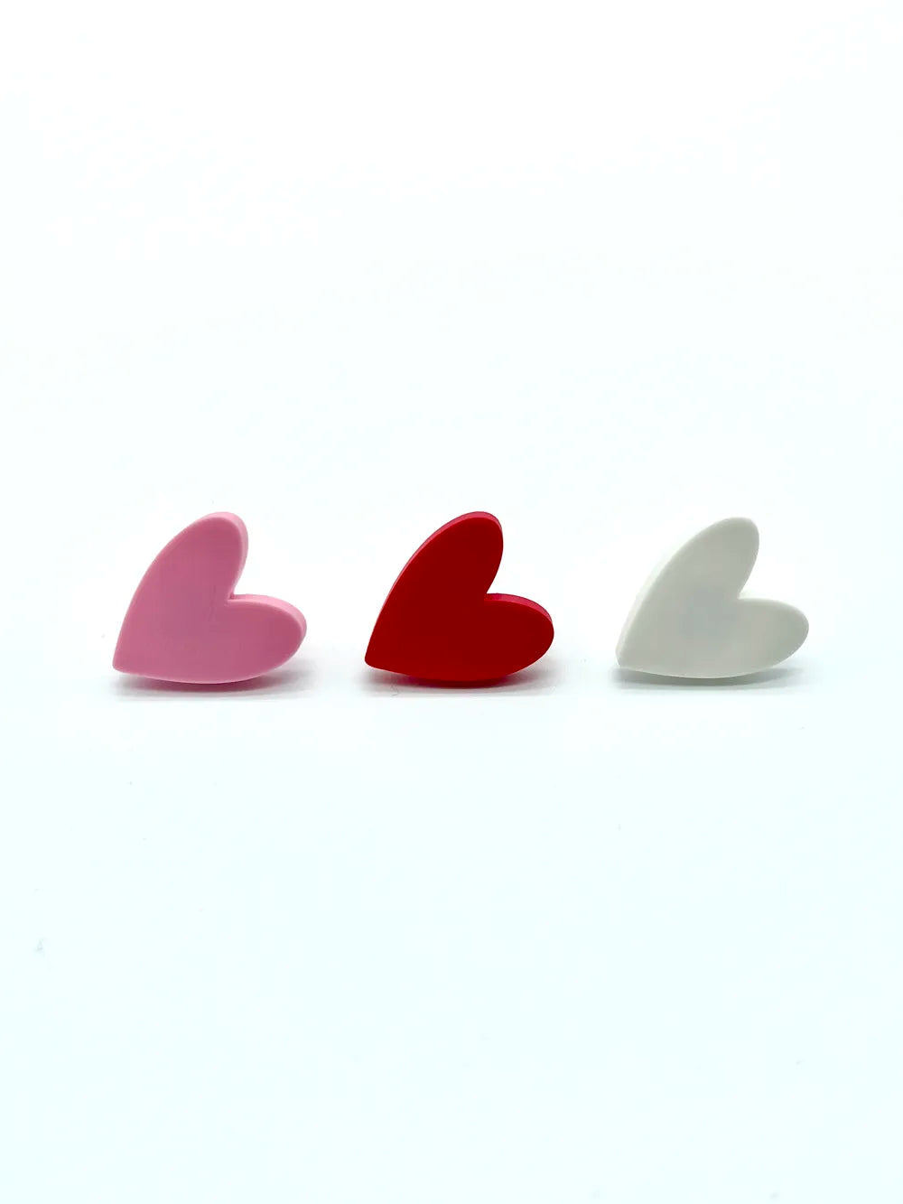 Valentine's Day Heart Stud Earrings – 3D Printed Romantic Gift Jewellery