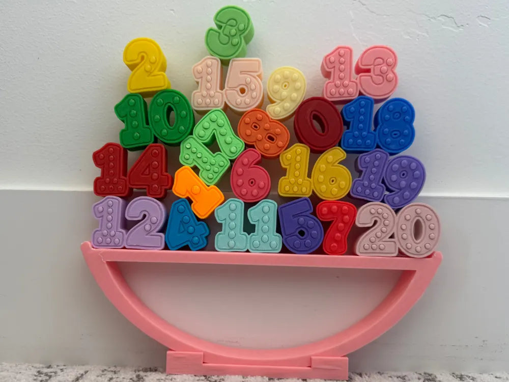 Number Stack Balance Toy – 3D Printed Math Balance Learning Toy for Kids