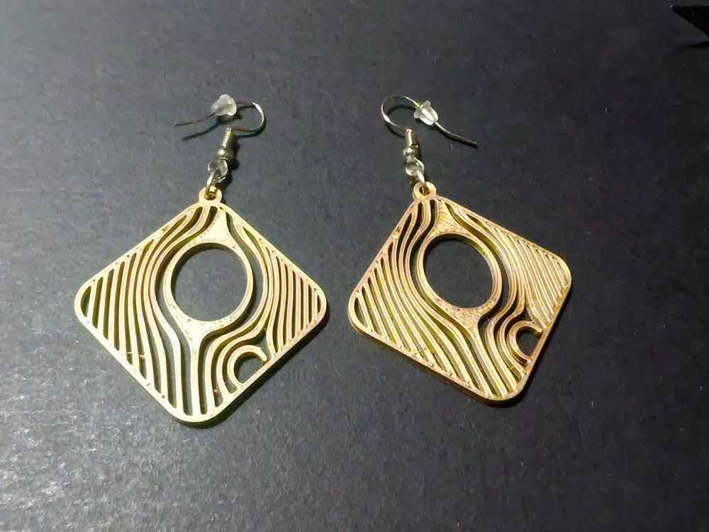 Veil of Echoes Ethereal Earrings – 3D Printed Mystical Jewellery
