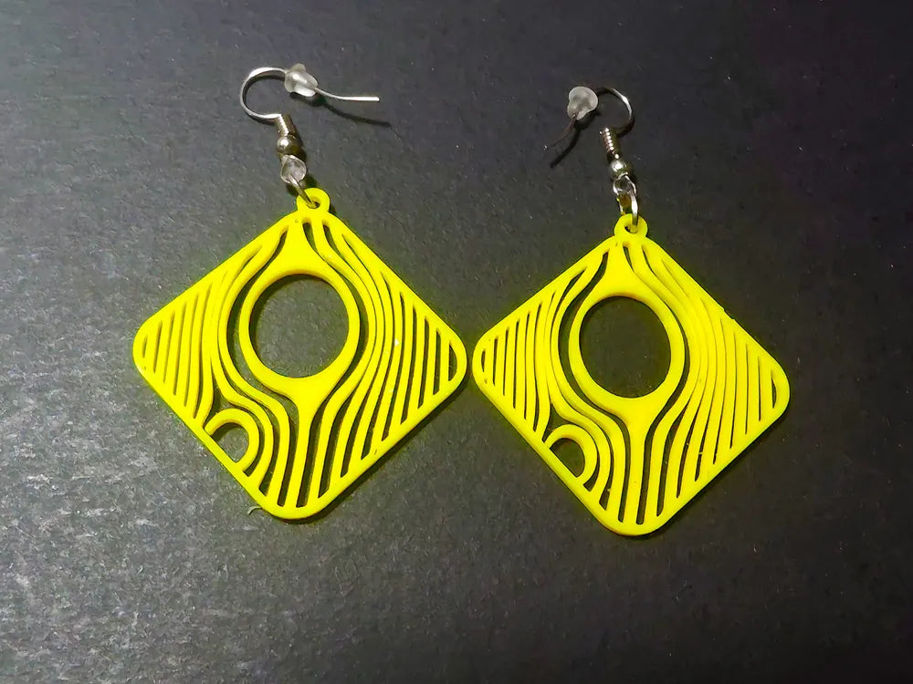 Veil of Echoes Ethereal Earrings – 3D Printed Mystical Jewellery