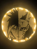 Naruto and Sasuke Silhouette Lamp – Legendary Rivals Anime Light