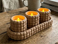 Woven Tea Light Holder and Tray Set – 3D Printed Cozy Candle Decor