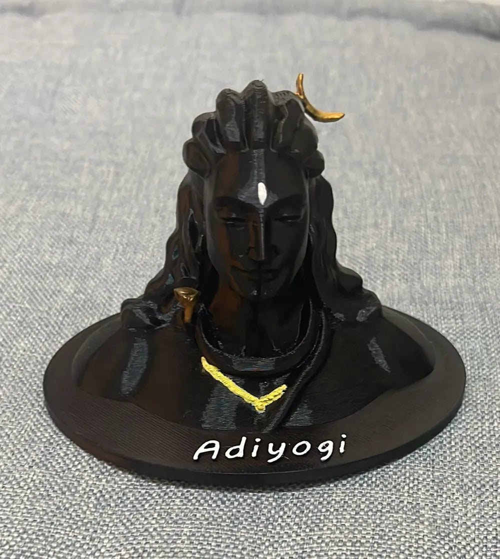 Adiyogi Shiva in Calmness – 3D Printed Meditating Hindu God Idol