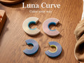 Luna Curve Colour Earrings – 3D Printed Moon Colourful Jewellery