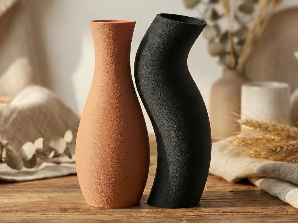 Duality Vases Modern Harmonic Decor – 3D Printed Paired Vase Set