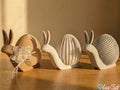 Easter Bunny Snails 3 Texture Editions – 3D Printed Whimsical Figurines