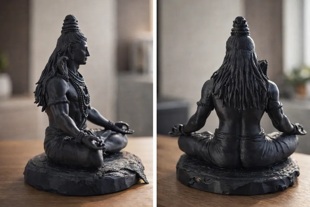Mahadev Shiva Meditation Pose Statue – 3D Printed Lord Shiva Cosmic Idol