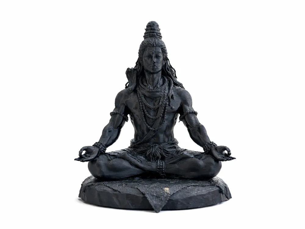 Mahadev Shiva Meditation Pose Statue – 3D Printed Lord Shiva Cosmic Idol