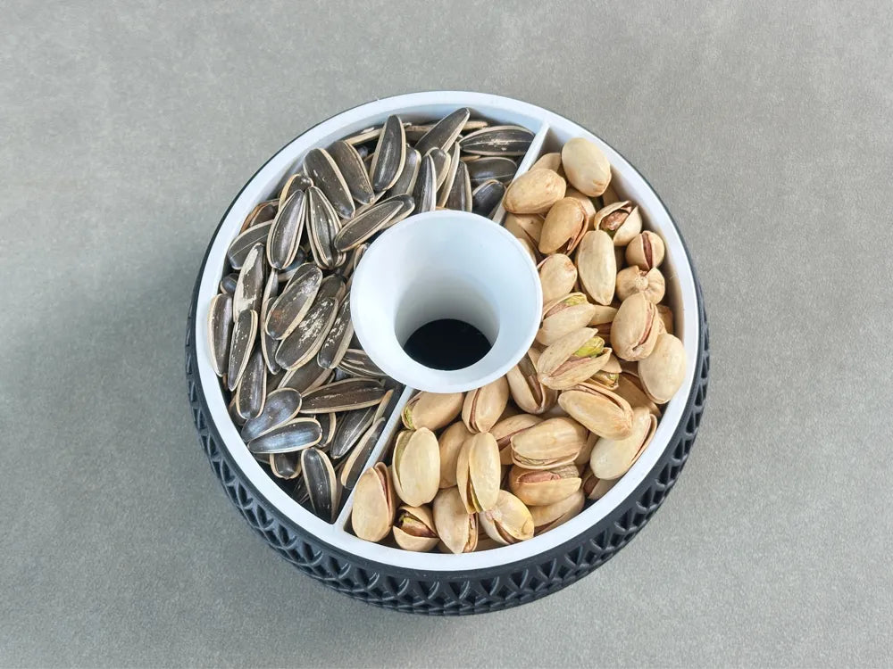 Divided Pistachio and Nut Bowl Shell Separator – 3D Printed Snack Bowl