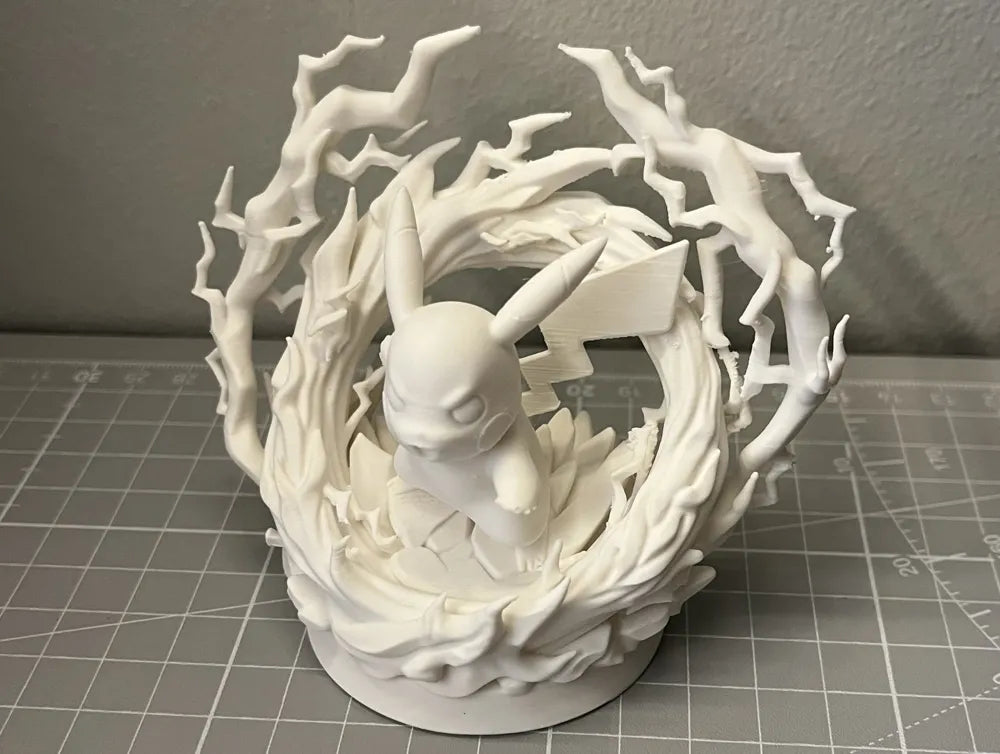 Pikachu's Spark Figurine – 3D Printed Dynamic Pokémon Collectible