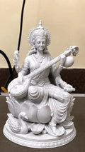 Saraswati Divine Sculpture – 3D Printed Hindu Goddess of Wisdom Idol