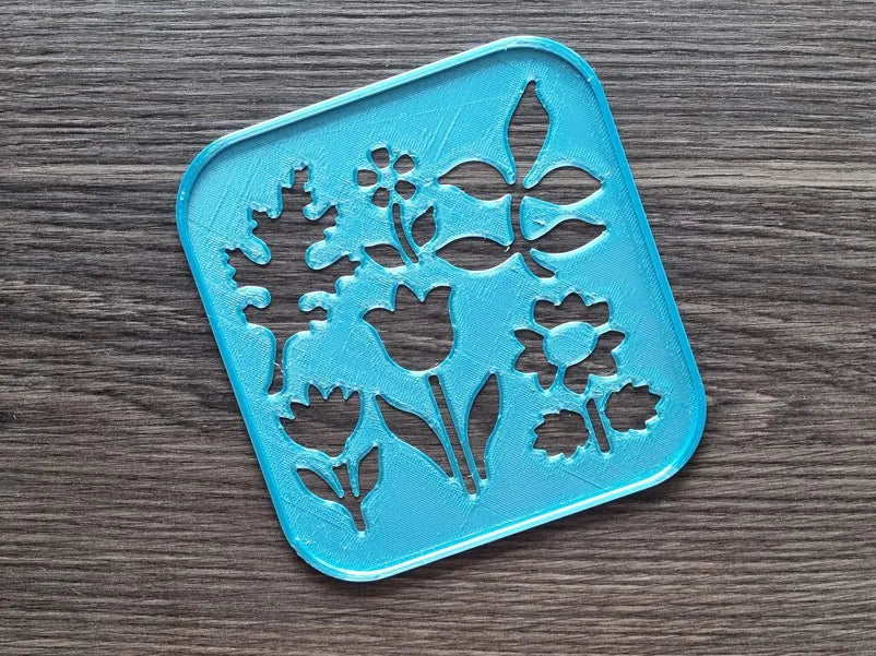 Flowers Drawing Stencil for Kids – 3D Printed Floral Art Kit