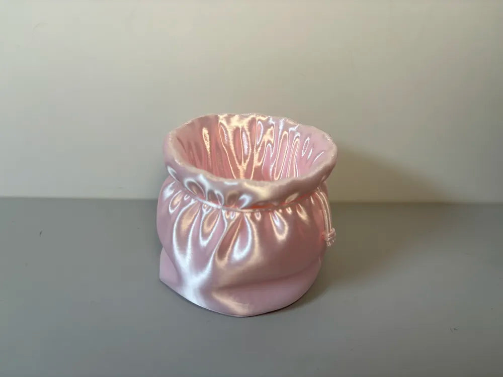 Girly Satin Drawstring Lucky Bag Pen and Makeup Brush Holder – 3D Printed