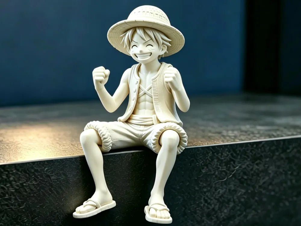 Joyful Luffy One Piece Figurine – 3D Printed Anime Monkey D Luffy Collectible