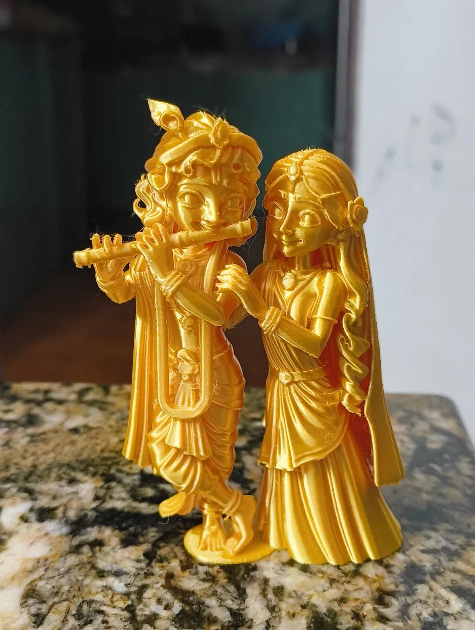 Radha Krishna Sculpture – 3D Printed Divine Love in 3D