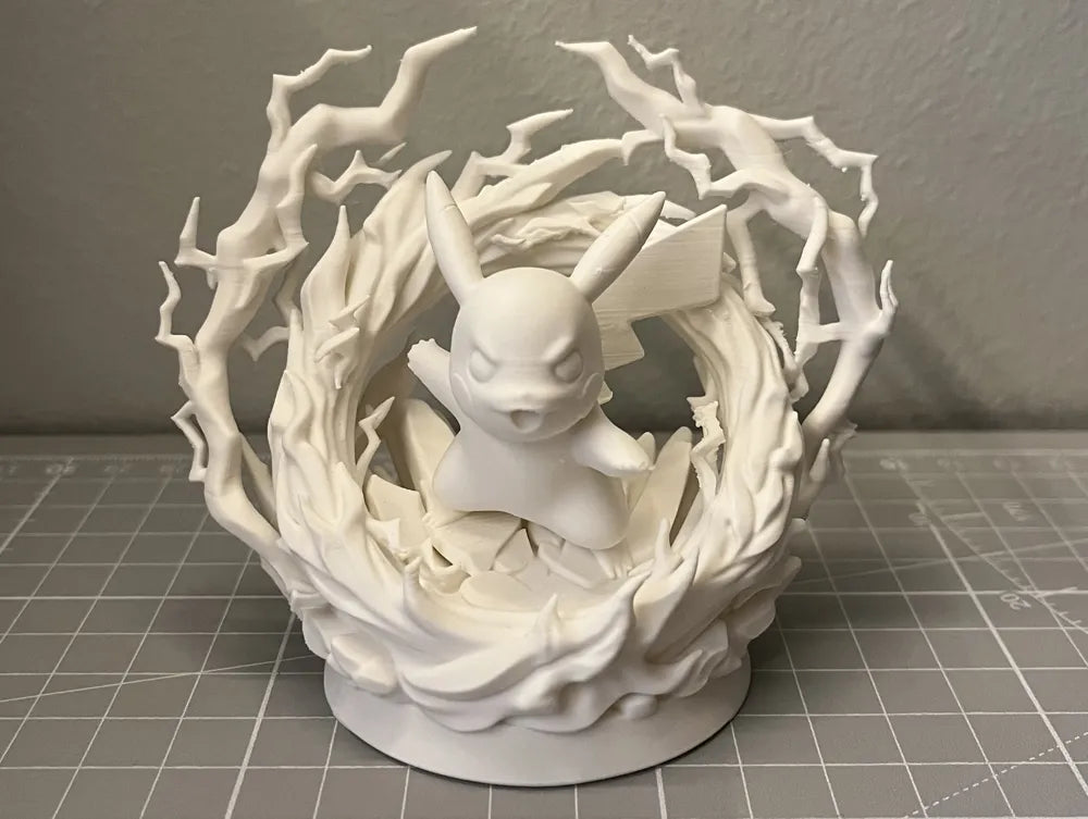 Pikachu's Spark Figurine – 3D Printed Dynamic Pokémon Collectible
