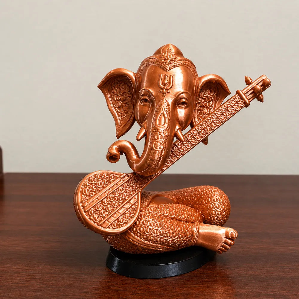 Divine Ganesha Veena Art – 3D Printed Musical Ganpati Art Piece
