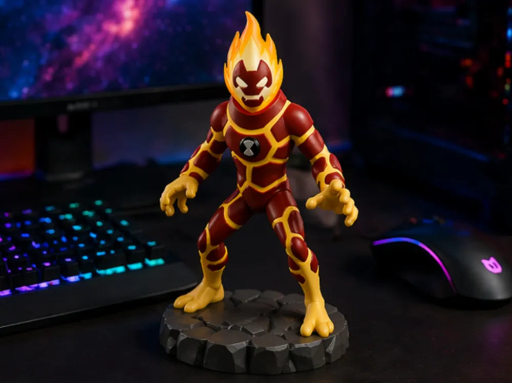 Heatblast Ben 10 Figure – 3D Printed Animated Alien Hero Collectible