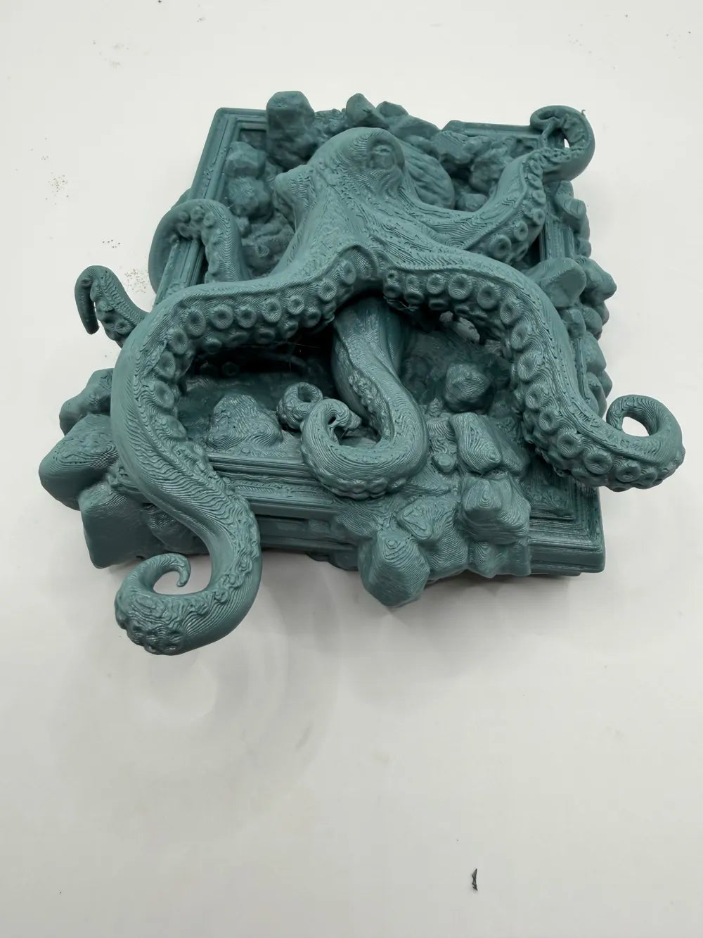 Octopus in Frame Wall Art – 3D Printed Nautical Marine Wall Sculpture