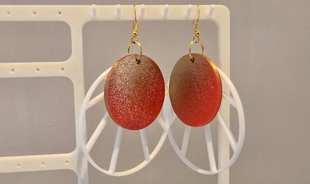 Sunset Earrings – 3D Printed Golden Hour Warm Tone Jewellery